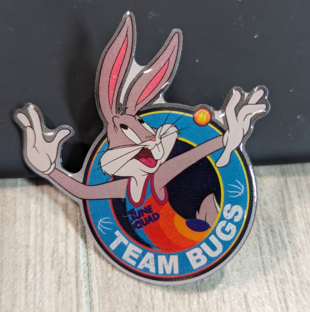 Space Jam Bugs Bunny Tune Squad Uniform Team Bugs Fashion Pin Basketball